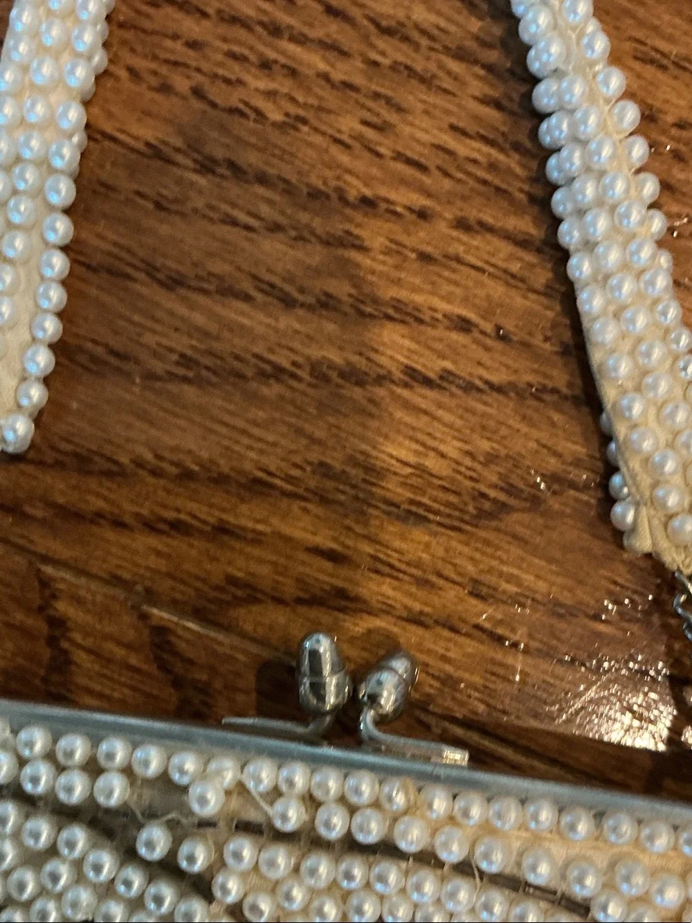 Ivory Pearl Beaded Evening Bag